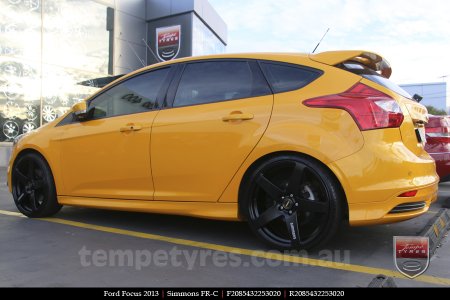 20x8.5 20x10 Simmons FR-C Full Satin Black on FORD FOCUS