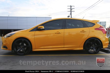 20x8.5 20x10 Simmons FR-C Full Satin Black on FORD FOCUS