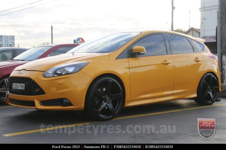 20x8.5 20x10 Simmons FR-C Full Satin Black on FORD FOCUS