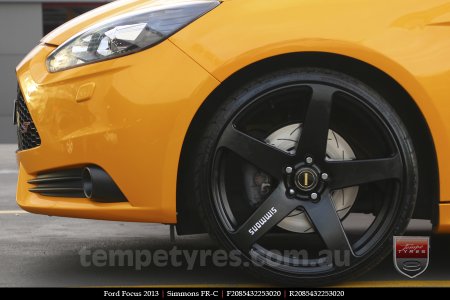 20x8.5 20x10 Simmons FR-C Full Satin Black on FORD FOCUS