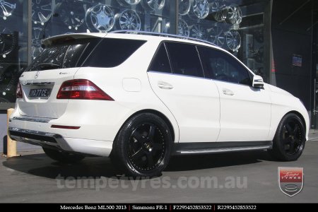 22x8.5 22x9.5 Simmons FR-1 Full Satin Black on MERCEDES ML-CLASS