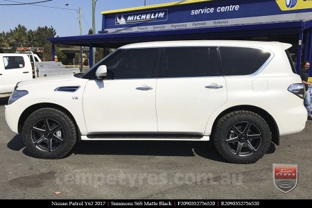 20x9.0 Simmons S6S Matte Black on NISSAN PATROL