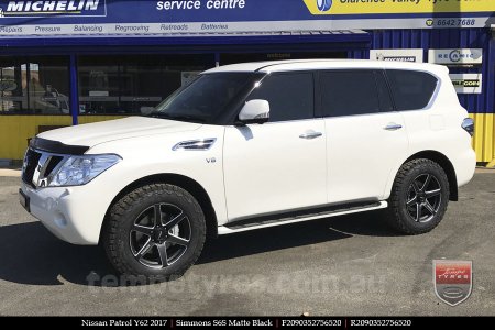 20x9.0 Simmons S6S Matte Black on NISSAN PATROL