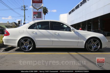 19x8.5 19x9.5 Savoy Y457 Gunmetal on MERCEDES E-Class