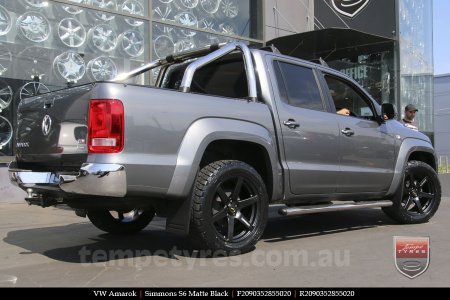 20x9.0 Simmons S6 Matte Black on VW AMAROK