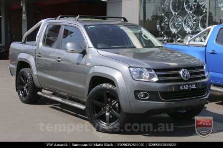 20x9.0 Simmons S6 Matte Black on VW AMAROK