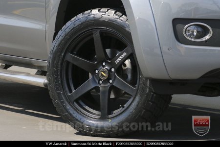 20x9.0 Simmons S6 Matte Black on VW AMAROK