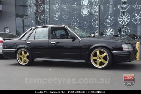 19x8.5 19x9.5 Simmons FR-1 Gold on HOLDEN COMMODORE VK