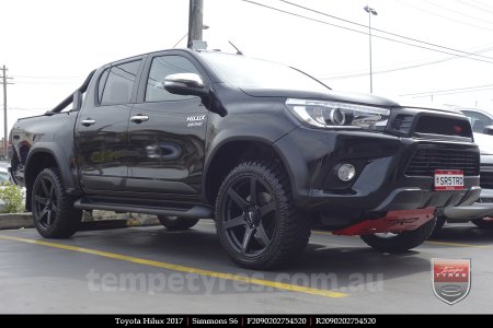 20x9.0 Simmons S6 Matte Black on TOYOTA HILUX