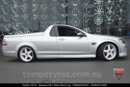 20x8.5 20x9.5 Simmons FR-1 White on HOLDEN COMMODORE VE