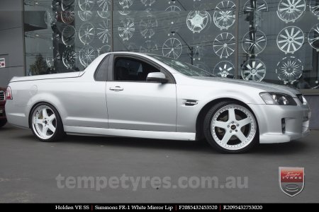 20x8.5 20x9.5 Simmons FR-1 White on HOLDEN COMMODORE VE