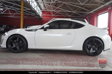 19x8.0 19x9.0 Simmons FR-C Matte Black on TOYOTA 86