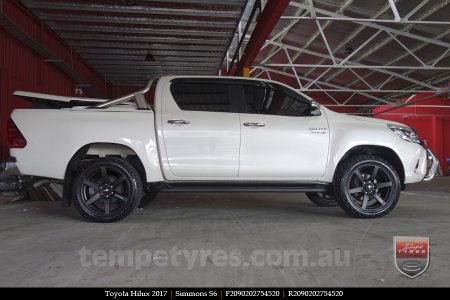 20x9.0 Simmons S6 Matte Black on TOYOTA HILUX