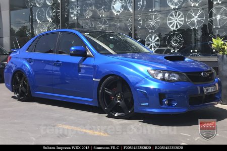 20x8.5 20x10 Simmons FR-C Full Satin Black on SUBARU IMPREZA