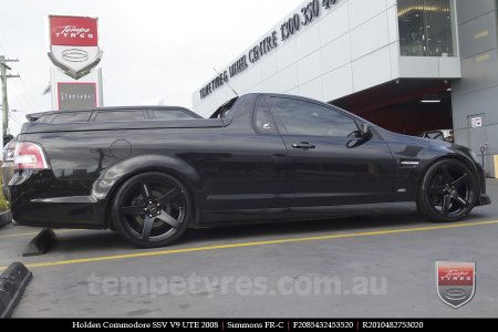 20x8.5 20x10 Simmons FR-C Full Satin Black on HOLDEN COMMODORE 