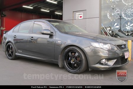 18x8.5 18x9.5 Simmons FR-1 Satin Black on FORD FALCON