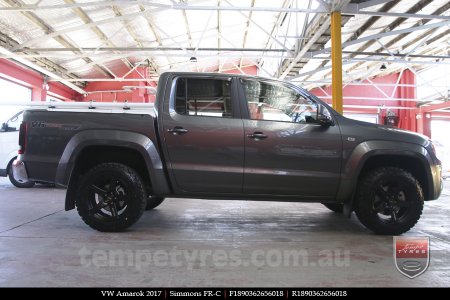 18x8.0 18x9.0 Simmons FR-C Matte Black NCT on VW AMAROK