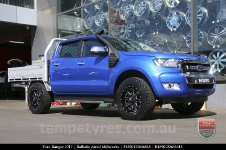 18x9.0 Ballistic Anvil Millworks on FORD RANGER