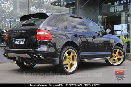 22x8.5 22x9.5 Simmons FR-1 Gold on PORSCHE CAYENNE