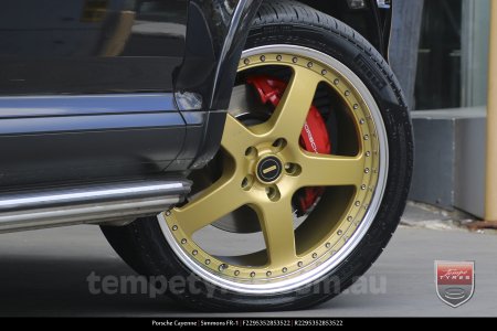 22x8.5 22x9.5 Simmons FR-1 Gold on PORSCHE CAYENNE