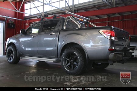 17x9.0 Simmons S6 Matte Black on MAZDA BT50