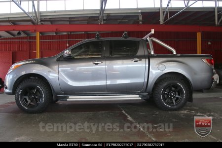 17x9.0 Simmons S6 Matte Black on MAZDA BT50