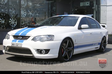 20x8.5 20x10 Simmons FR-CS Satin Black on FORD FALCON