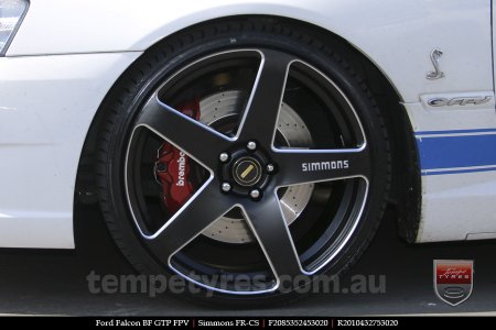 20x8.5 20x10 Simmons FR-CS Satin Black on FORD FALCON