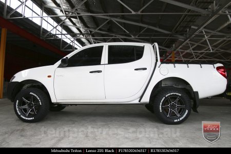 17x8.5 Lenso Z01 Black on MITSUBISHI TRITON