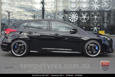 19x8.5 19x9.5 Simmons FR-1 Gloss Black on FORD FOCUS