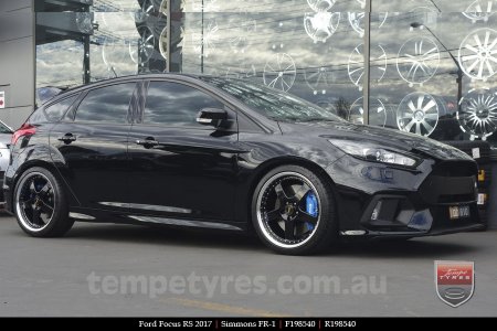 19x8.5 19x9.5 Simmons FR-1 Gloss Black on FORD FOCUS