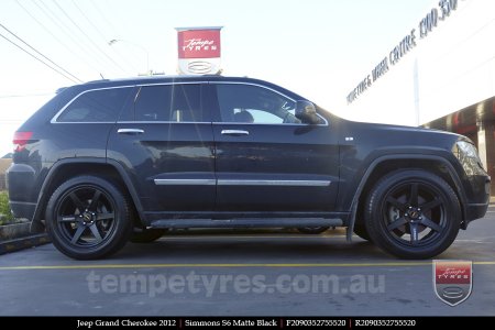 20x9.0 Simmons S6 Matte Black on JEEP GRAND CHEROKEE