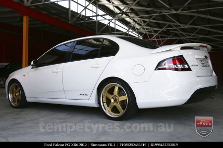 19x8.5 19x9.5 Simmons FR-1 Gold on FORD FALCON