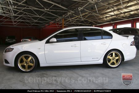 19x8.5 19x9.5 Simmons FR-1 Gold on FORD FALCON