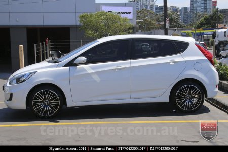 17x7.0 Samurai Fusa on HYUNDAI ACCENT