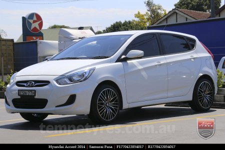 17x7.0 Samurai Fusa on HYUNDAI ACCENT