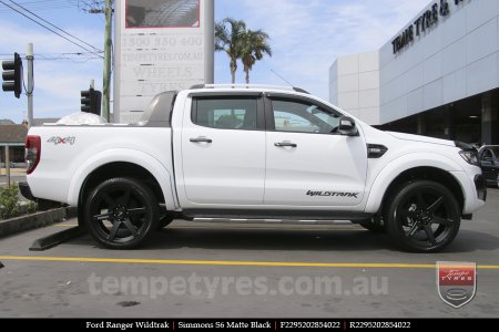 22x9.5 Simmons S6 Matte Black on FORD RANGER WILDTRAK