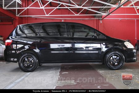 17x8.5 17x9.5 Simmons FR-1 Satin Black on TOYOTA AVENSIS