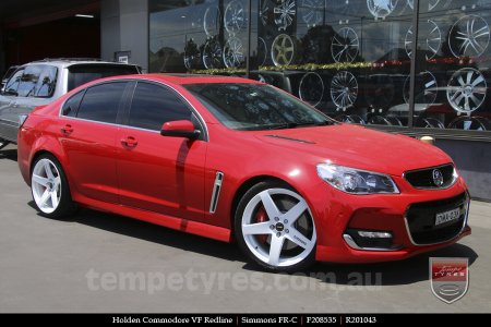 20x8.5 20x10 Simmons FR-C Full White NCT on HOLDEN COMMODORE