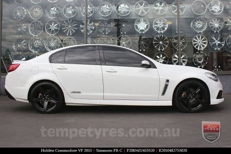 20x8.5 20x10 Simmons FR-C Full Satin Black on HOLDEN COMMODORE