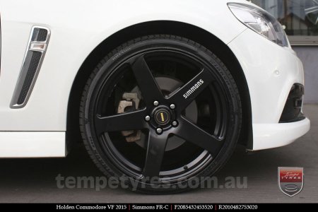 20x8.5 20x10 Simmons FR-C Full Satin Black on HOLDEN COMMODORE