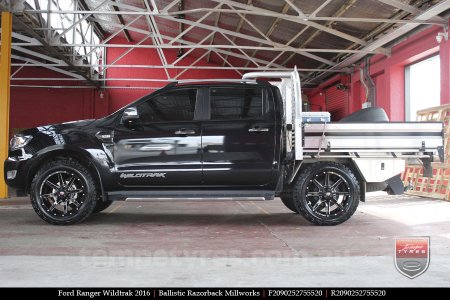 20x9.0 Ballistic Razorback Millworks on FORD RANGER WILDTRAK