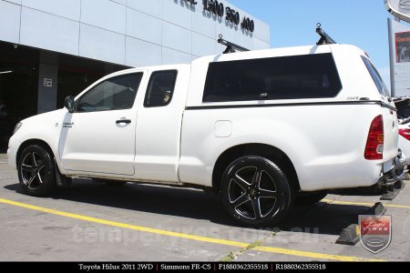 18x8.0 18x9.0 Simmons FR-CS Matte Black Chamfer Edge on TOYOTA HILUX