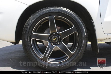 18x8.0 18x9.0 Simmons FR-CS Matte Black Chamfer Edge on TOYOTA HILUX