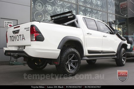 17x8.5 Lenso Z01 Black on TOYOTA HILUX