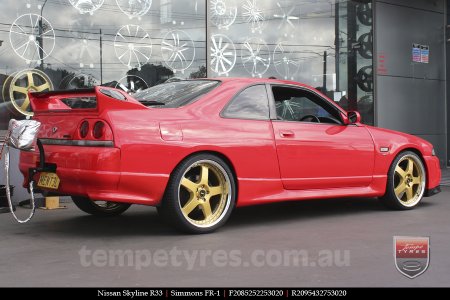 20x8.5 20x9.5 Simmons FR-1 Gold on NISSAN SKYLINE