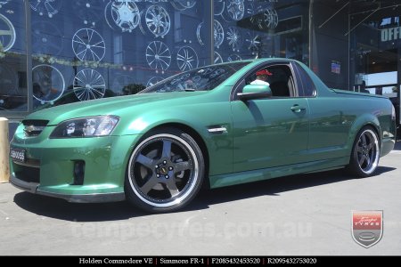 20x8.5 20x9.5 Simmons FR-1 Hyper Dark on HOLDEN COMMODORE VE