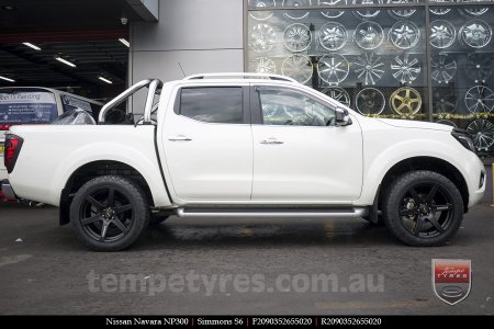 20x9.0 Simmons S6 Matte Black on NISSAN NAVARA