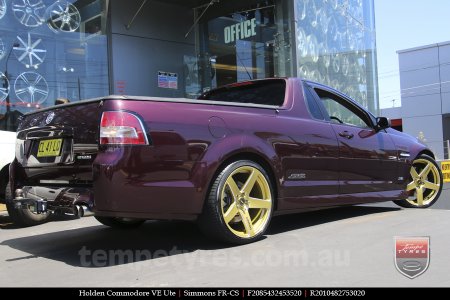 20x8.5 20x10 Simmons FR-CS Gold on HOLDEN COMMODORE VE