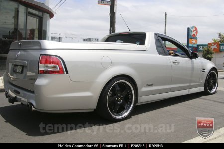 20x8.5 20x9.5 Simmons FR-1 Gloss Black on HOLDEN COMMODORE